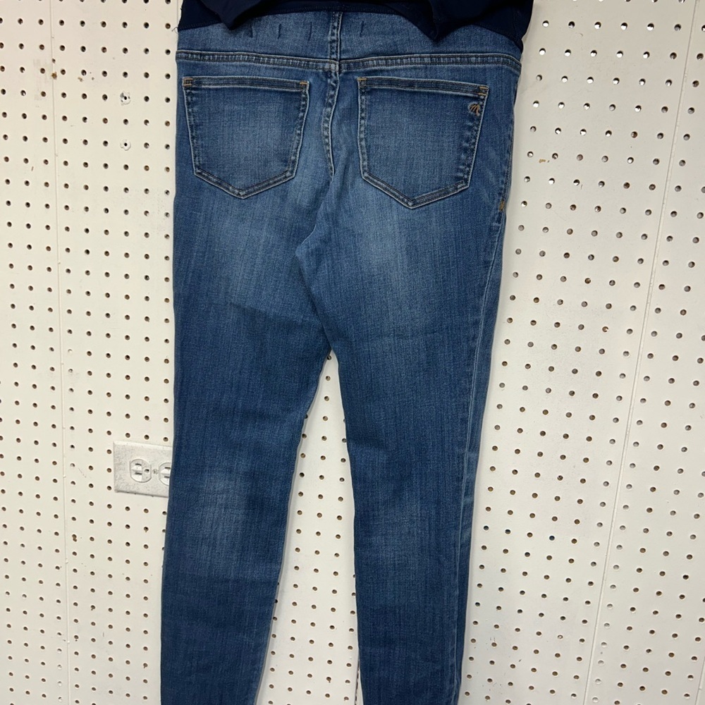 Madewell Maternity Skinny Women's Blue Distressed Jeans - Picture 6 of 6